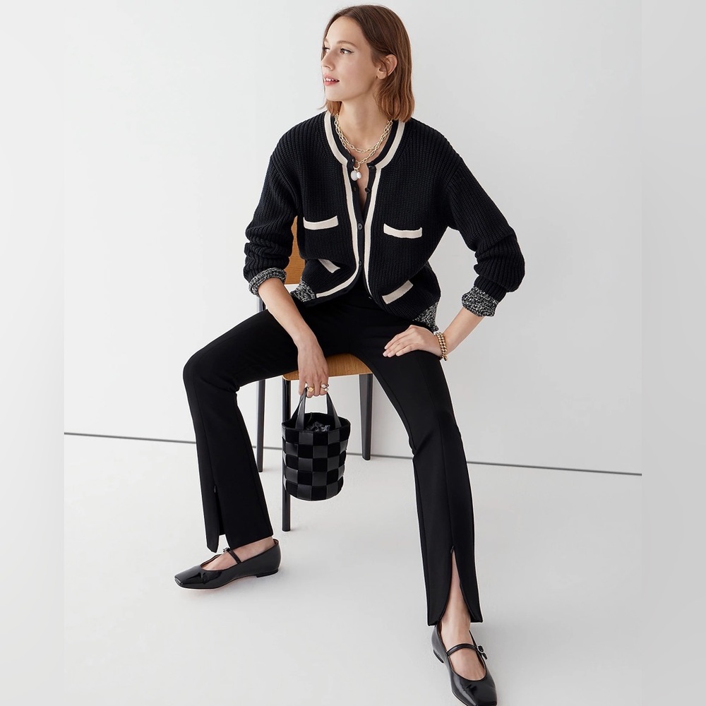 J.Crew Flare-leg trouser pant in Italian ponte knit BD308